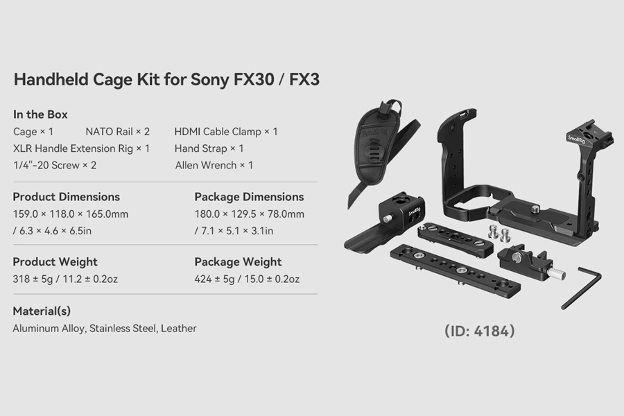 4184 Handheld Cage Kit for Sony FX30 FX3 d08.jpg